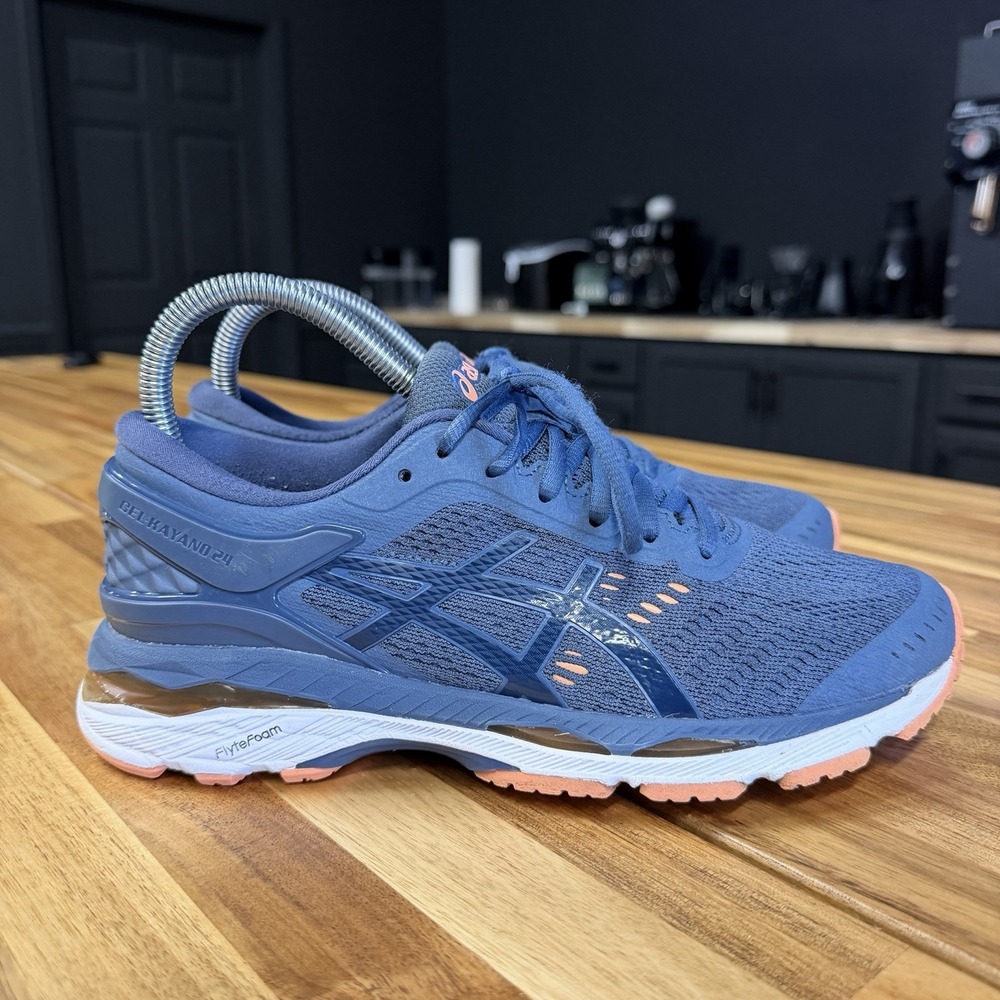 Asics T799N Women's Size 7 Blue Kayano 24 Athletic Running Sneakers Shoes